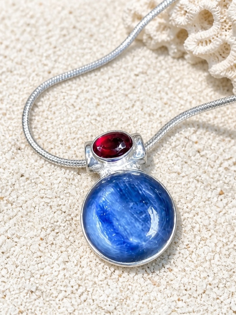 NEW! Kyanite & Garnet Necklace